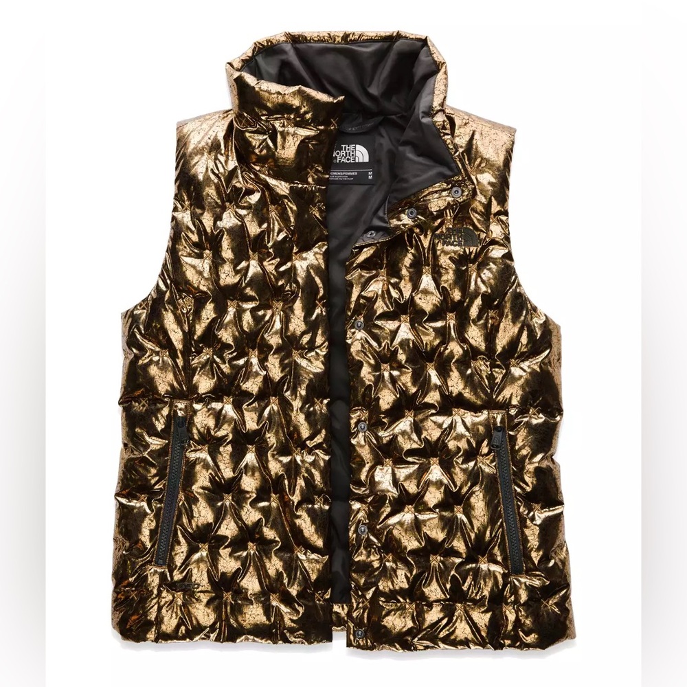 The North Face Down Metallic Vest NWOT